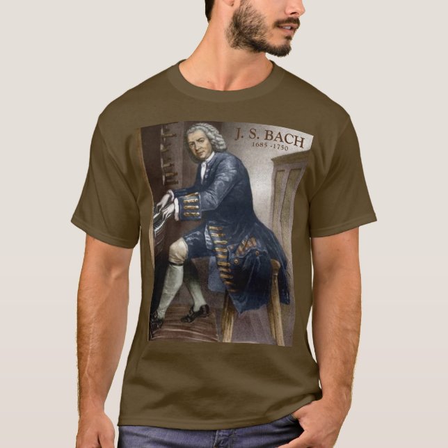 J. S. Bach 1685 - 1750 im Silbermann-Orgel T-Shirt (Vorderseite)