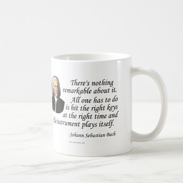 J.S. Bach auf dem Spielen Tasse (Rechts)