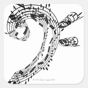 J.S.Bach Cello-Reihe Quadratischer Aufkleber