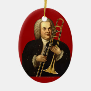 J.S. Bach mit Trombone Keramik Ornament