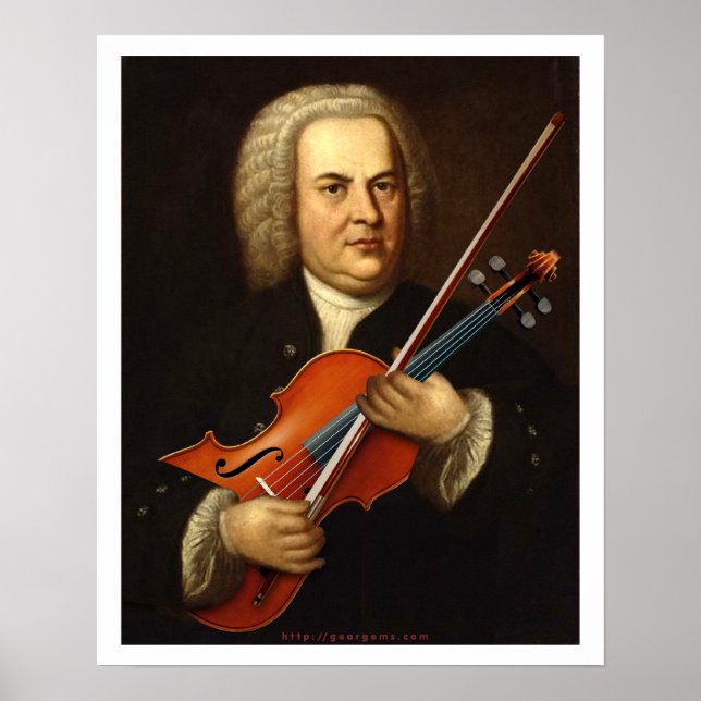 J.S. Bach mit Viola Poster (Vorne)