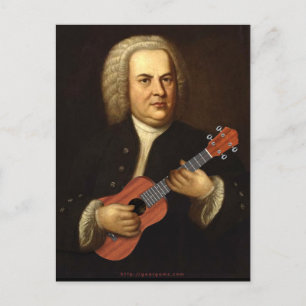 J.S. Bach on Uke Postkarte