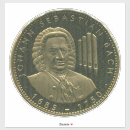 j. S. Bach Organist Commorative Medallion Aufkleber