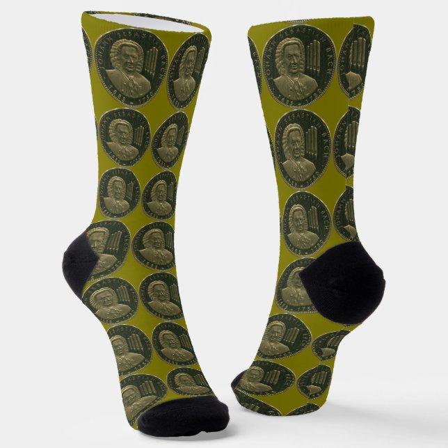 J.S. Bach, Organist-Gedenkfeier Socken (Gewinkelt)