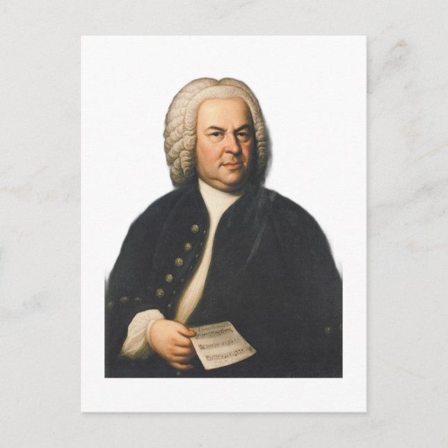 J.S. Bach portrait Postkarte (Vorderseite)