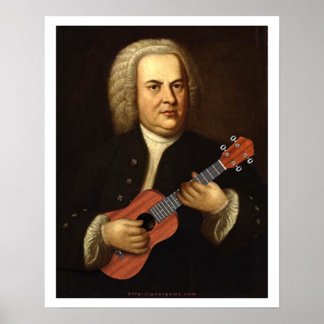 J.S. Bach über Uke Poster (Vorne)
