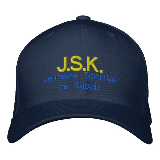 J.S.K. - Jeunesse Sportive de Kabylie Bestickte Baseballkappe (Vorderseite)