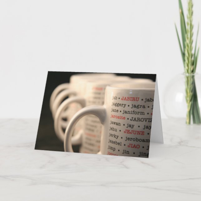 "J-" Tasse Karte (Vorderseite)