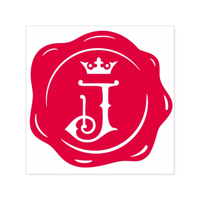 J - Ursprünglicher Buchstabe des antiken Wax Siege Permastempel (Design)