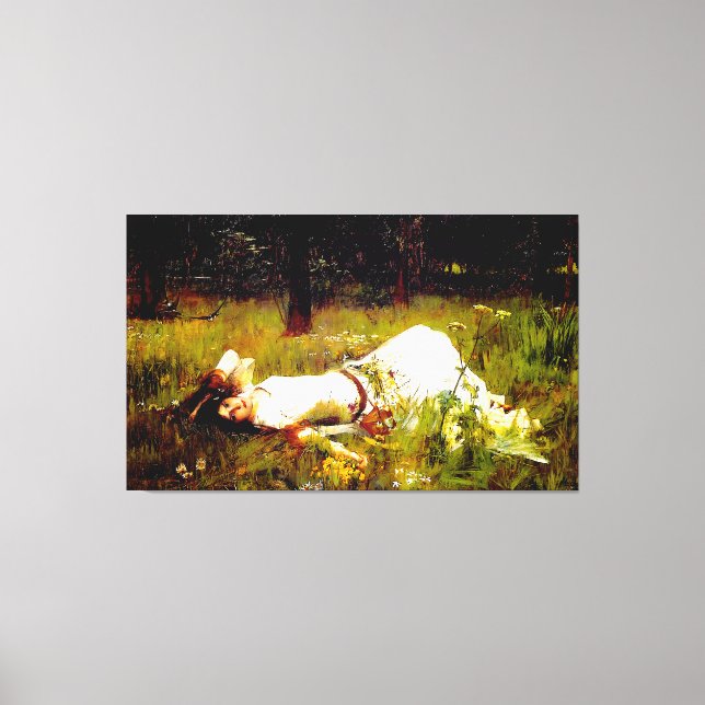 J. W. WATERHOUSE - OPHELIA - 1889 - Pre-Raphaelit Leinwanddruck (Vorderseite)