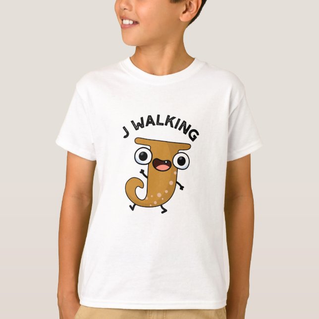 J Walking Funny Alphabet Pun T-Shirt (Vorderseite)