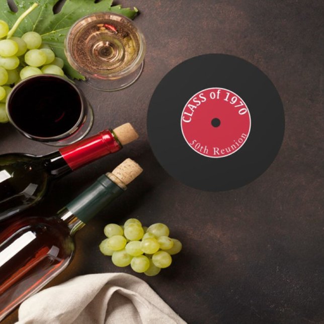 Ja, 50 Jahre! Klasse-Wiedersehen-Untersetzer Runder Pappuntersetzer (Von Creator hochgeladen)