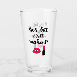 Ja aber erste niedliche Phrase des Make-up Glas