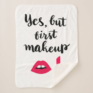 Ja aber erste niedliche Phrase des Make-up  Sherpadecke