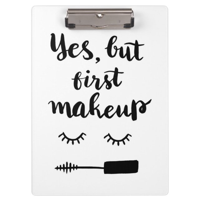 Ja aber erstes Make-up Klemmbrett (Vorderseite)