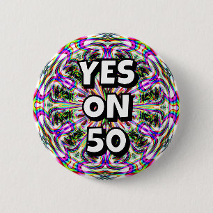 JA AUF 50 (Sie können die Wörter ändern) Button