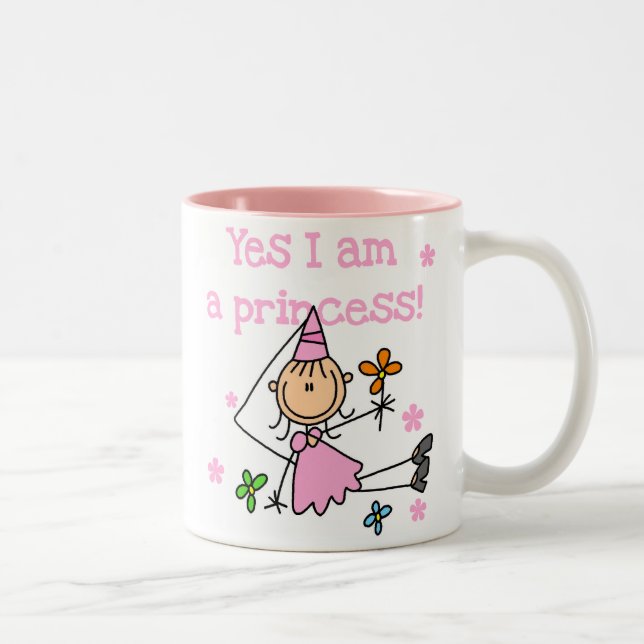 Ja bin ich eine Prinzessin Zweifarbige Tasse (Rechts)