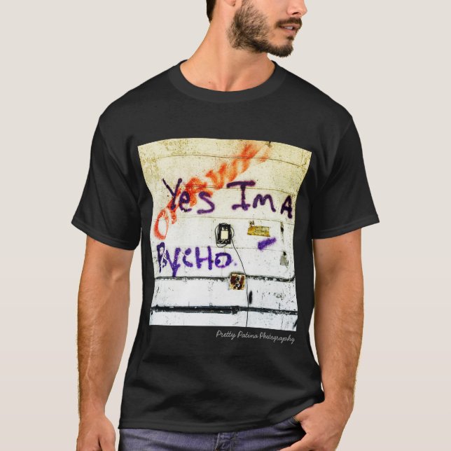 Ja bin ich - Graffitit-stück ein psychisches T-Shirt (Vorderseite)
