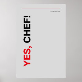 JA, CHEF! – Lustiger Küchenposter Poster
