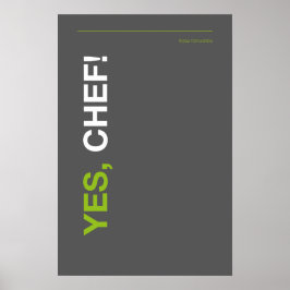 JA, CHEF! – Lustiges Küchenposter Poster