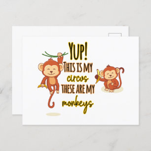 Ja! Das ist mein Zirkus, das sind meine zwei Affen Postkarte