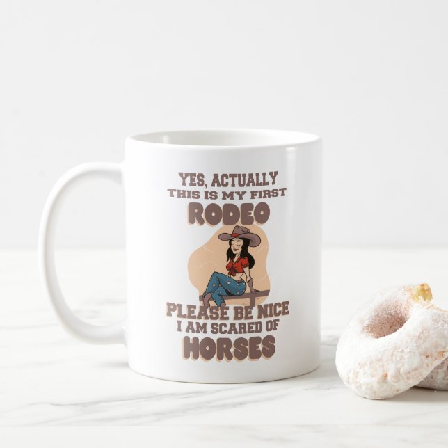 JA, DAS IST TATSÄCHLICH MEIN ERSTER RODEO BITTE SE KAFFEETASSE (Mit Donut)