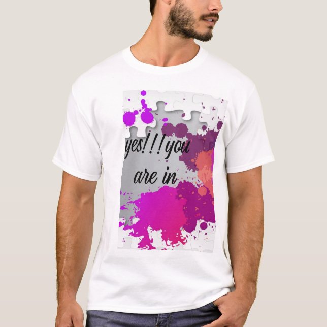 Ja, du bist im typografischen T-Shirt (Vorderseite)