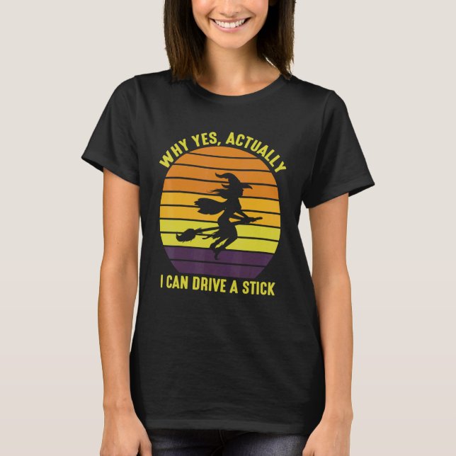 Ja, eigentlich kann ich ein Stift Halloween Retro  T-Shirt (Vorderseite)