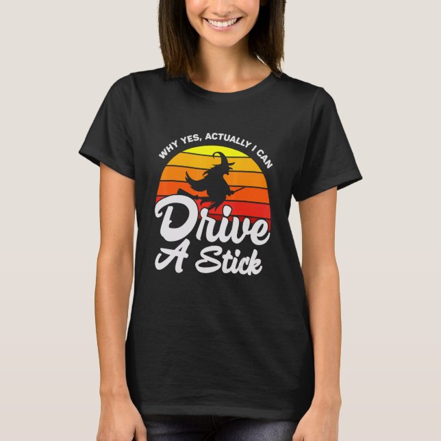 Ja, eigentlich kann ich ein Stift Halloween Retro  T-Shirt (Vorderseite)