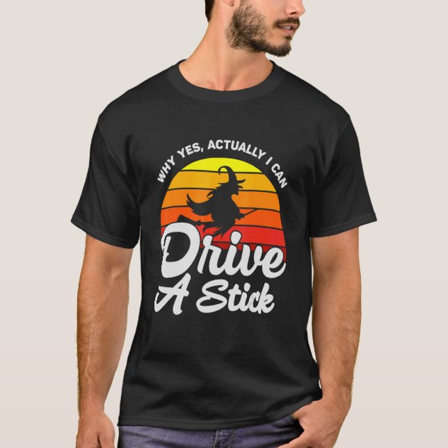 Ja, eigentlich kann ich ein Stift Halloween Retro  T-Shirt (Vorderseite)