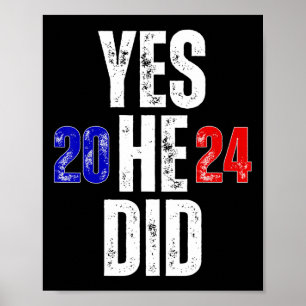 Ja, er kann und ja, er hat 2024 Vintag Poster