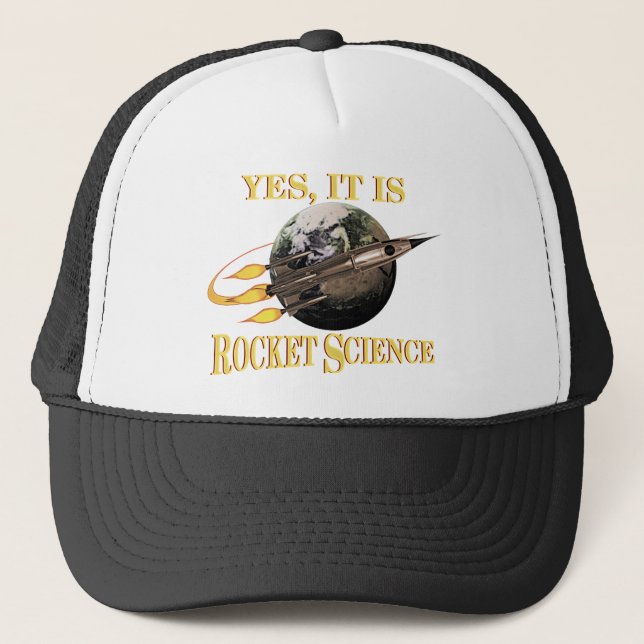 Ja, es ist ein "Rocket Science Hat" Truckerkappe (Vorderseite)