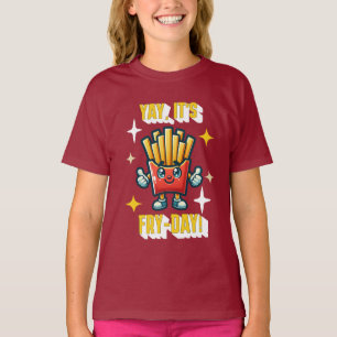 Ja, es ist Fry-Day! Funny Kawaii French Fries T-Shirt
