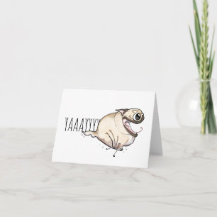 JA! Fawn Mops Zoomies Card Karte