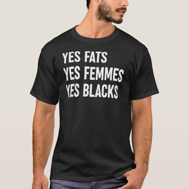 Ja Fetten Ja Femmes Ja Schwarze T-Shirt (Vorderseite)