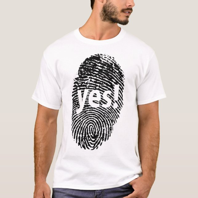 Ja: Fingerabdruck T-Shirt (Vorderseite)