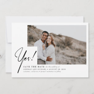 Ja - Funny und Modernes Save the Date Foto