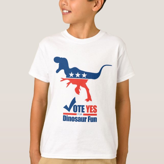 Ja für Dinosaurier-Spaß T-Shirt (Vorderseite)