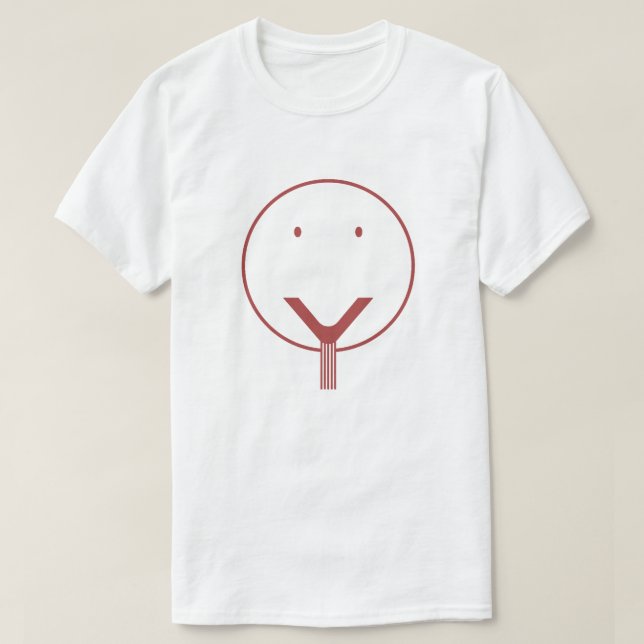 Ja Gesicht - Red01. T-Shirt (Design vorne)
