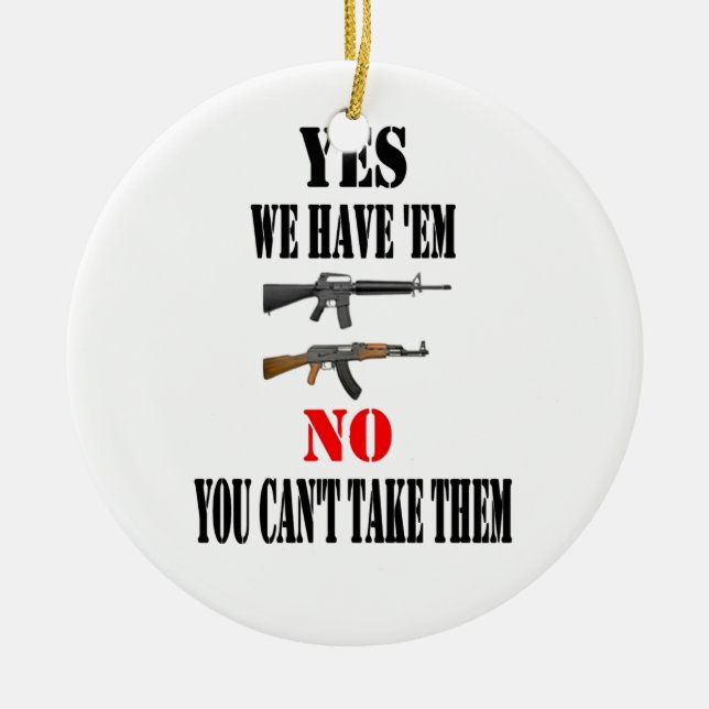 JA HABEN WIR SIE KERAMIK ORNAMENT (Vorne)