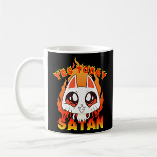 Ja heute Satan Occult Niedlich Satanic Cat Kaffeetasse