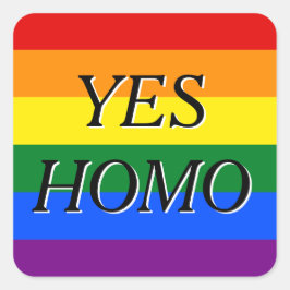 Ja, Homo-Aufkleber Quadratischer Aufkleber