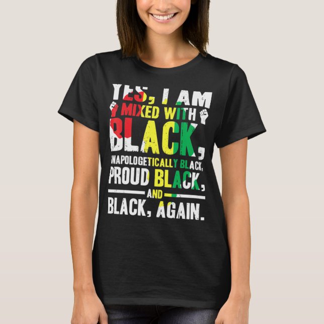 Ja.I.Am gemischt mit Black.Black.History.Monat T-Shirt (Vorderseite)