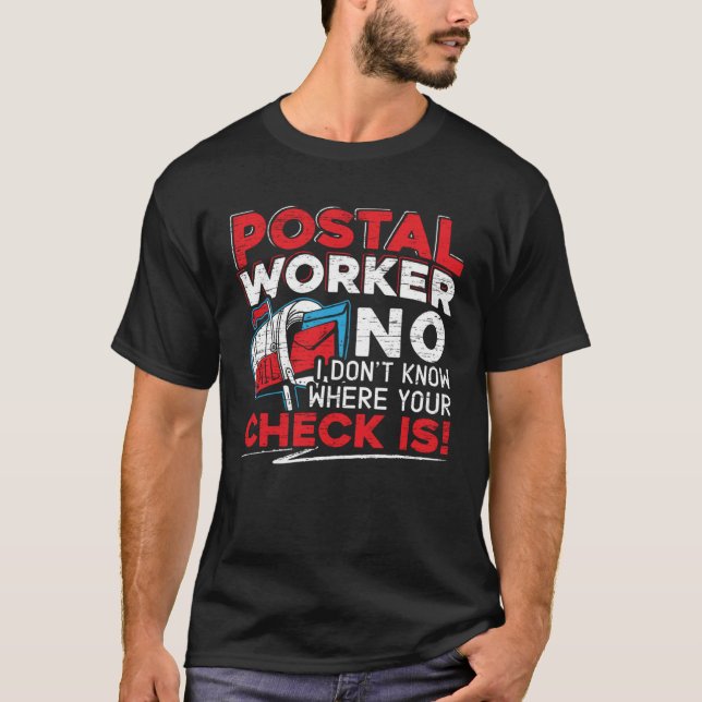 Ja I bin Postarbeiter Mailman Postman T-Shirt (Vorderseite)