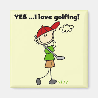 JA I Liebe Golf Tshirts und Geschenke Magnet