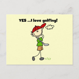 JA I Liebe Golf Tshirts und Geschenke Postkarte