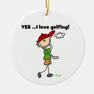 Ja I Liebe Golfing Keramik Ornament