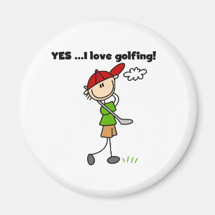 JA I Liebe Golfing Magnet