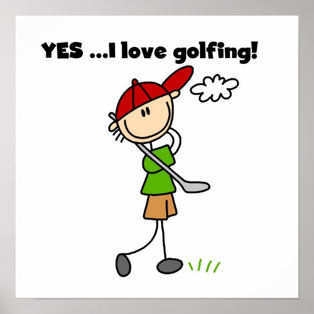 Ja I Liebe Golfing Poster (Vorne)