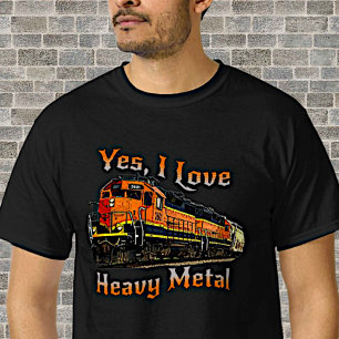 Ja, I Liebe Schwermetall Diesel Lokomotivzug T-Shirt